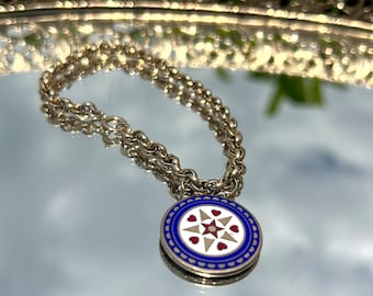 Pulsera Charm Vintage Con Medallón De Estrella De Esmalte