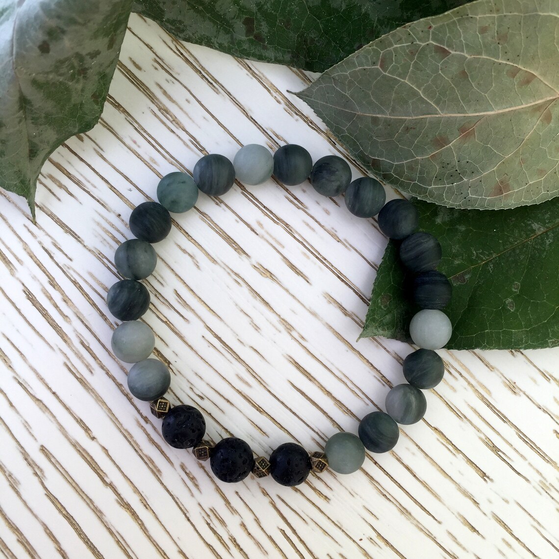 Green Quartz Bracelet for Men Brother Gift for Dad Gift for Etsy