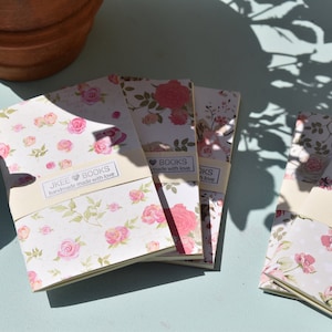 Caderno de desenho A6 encadernado à mão rosas vitorianas Diário de bolso Caderno para bolsa Livro de presente Poesia romântica