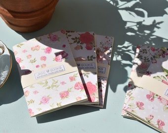 Notebook Sketchbook A6 handbound Victorian roses Pocket size diary Notebook for the handbag Gift book Poetry romantic