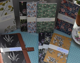 Handbound Travelers Notebooks Websters TN Refill Inserts Midori Journal Botanic Retro Vintage style handbound sketchbooks