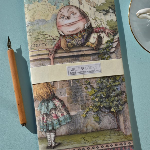 Handgebundene Romantische Tagebücher Notiz Einschreibebuch Geschenkbücher Scrapbook Gästebuch Hochzeit Alice in Wonderland verspielt