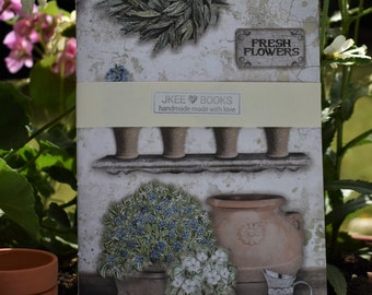 A5 Handgebundenes Garten Tagebuch Ferientagebuch Projektjournal Gardenjournal botanical Herbarium Greenfingers Midori Planner Geschenkbuch