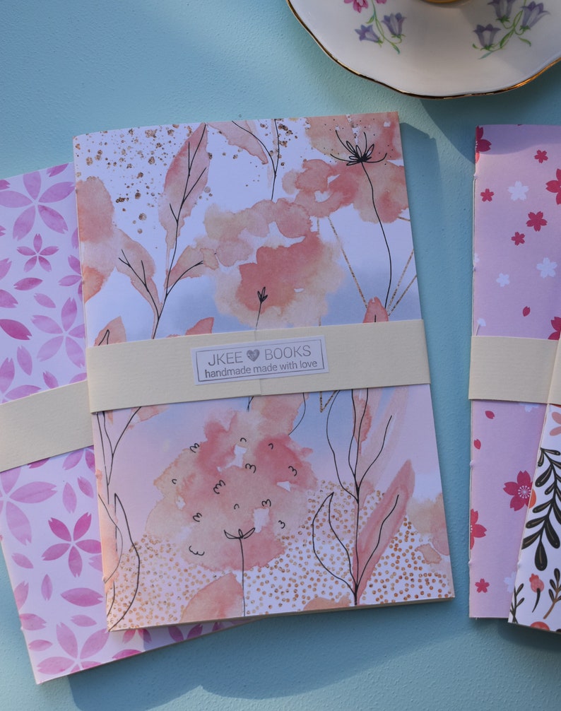 Quaderni da viaggio A5 fatti a mano Inserti Diario Diario di gratitudine Vision Board NotebookJournal Gold Vintage romantic websters stlye midori Flower lovers