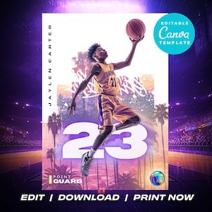 Gepersonaliseerde ruilkaarten Aangepaste sportteamkaarten Canva-sjabloon Bewerkbare sportkaartsjabloon Basketbalkaarten voor kinderen Jeugdsporterkaarten
