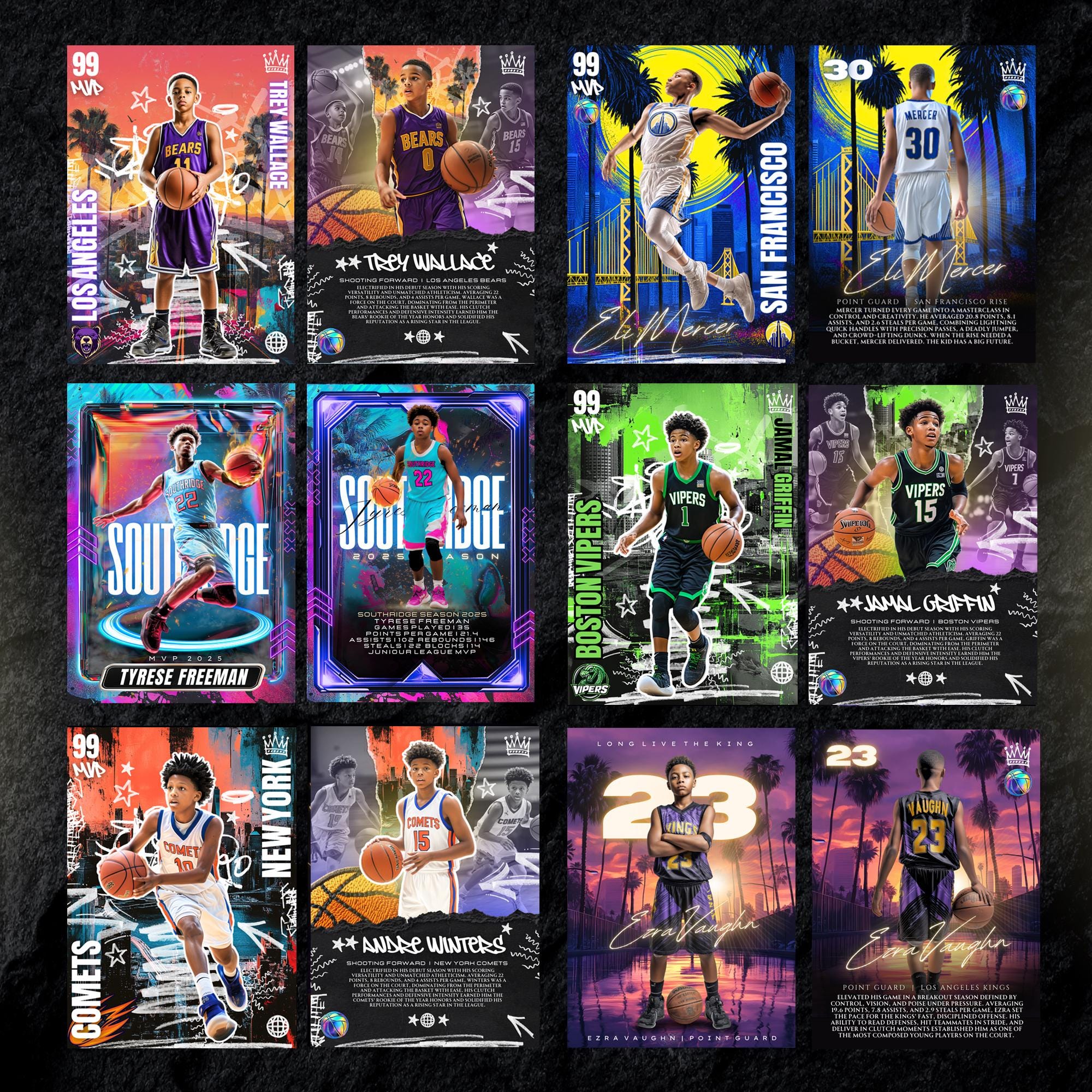 Basketball Trading Cards Canva Template Custom Sports Card Bundle for ...