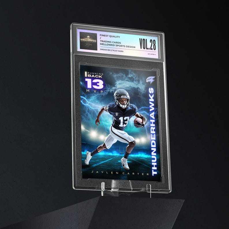 Custom Football Cards Canva Template Bundle Editable Kids Sport Cards Youth Trading Card Template Little League Team Gift image 9