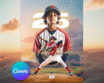 Custom Baseball Trading Cards Editable Canva Template for Teams Kids Coaches & Little League Players  Personalized Sports Card Design