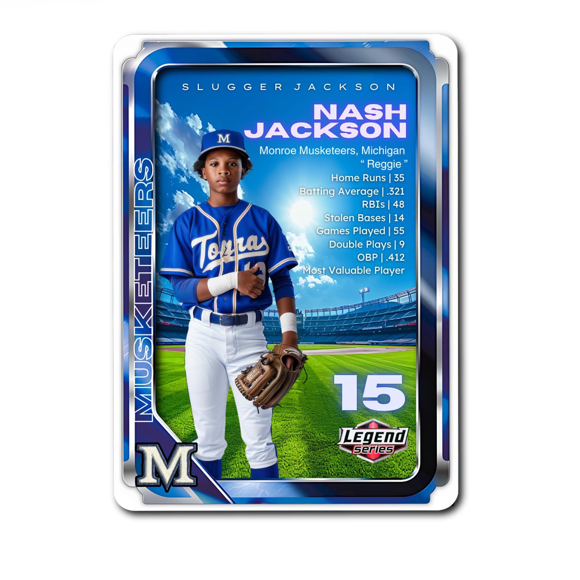 Baseball Card Photoshop Template Editable Sports Trading Card Custom ...