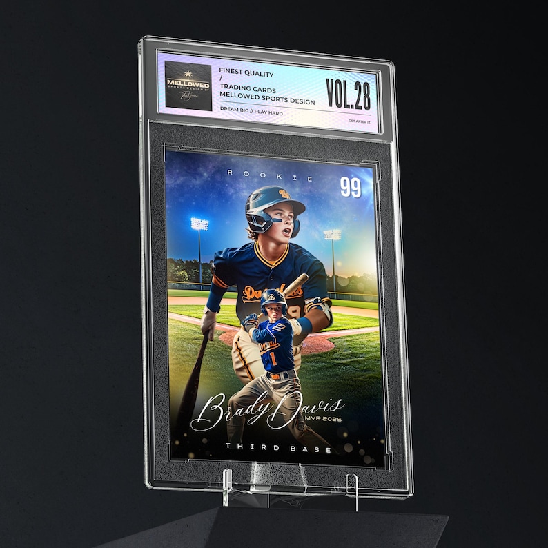 Custom Trading Cards, Canva Template, Custom Sport Cards, Kids Sport Card, Sport Card Template, Little League Cards, Kids Baseball Card