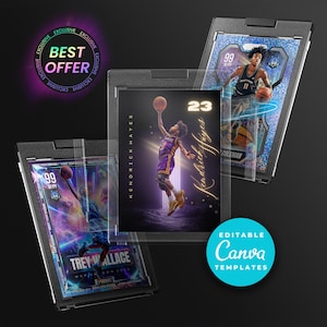 Basketball Cards Bundle Basketball Trading Cards Canva Template Sport Cards Kids Sport Card Sports Card Template Custom Basketball Cards