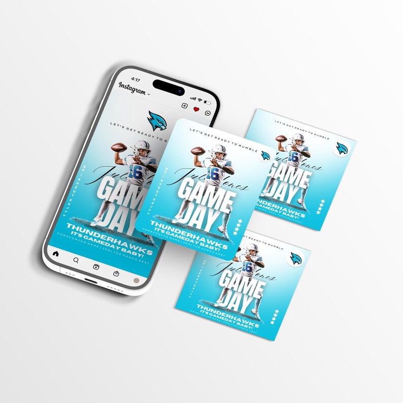 Game Day Social Media Canva Template Sports Graphic Customizable Match ...