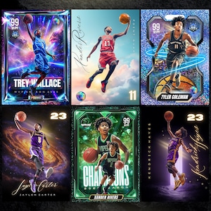 Custom Basketball Cards Basketball Trading Cards Canva Template Sport Cards Kids Sport Card Sports Card Template Custom Basketball Card
