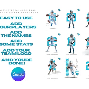 Customizable Sports Team Canva Templates - Editable Designs for Football, Basketball, and More - Digital Download
