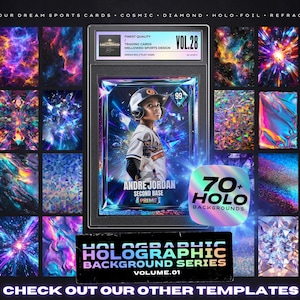 Baseball Rookie of the Year Custom Trading Card Photoshop Template Editable PSD for Kids and Teams Little League Player Sports Cards Design image 12
