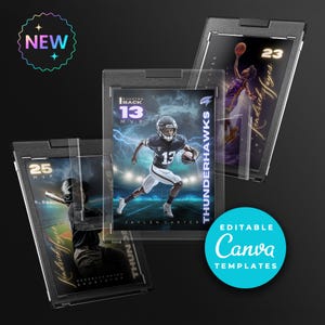 Custom Trading Cards Bundle, Canva Template, Custom Sport Cards, Kids Sport Card, Sport Card Template, Little League Cards, Kids Sport Cards