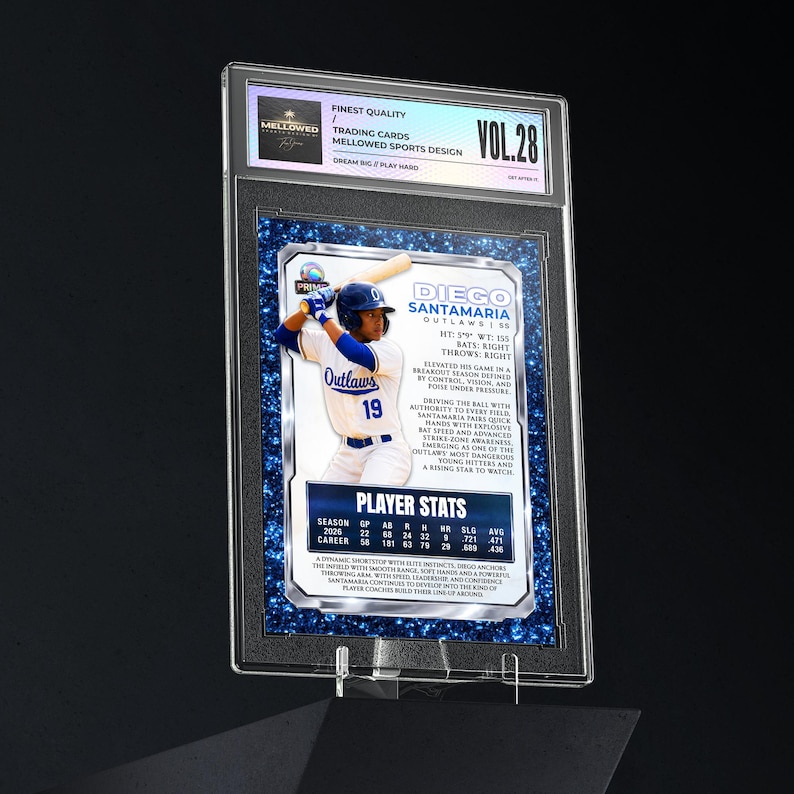 Baseball Trading Card Template Canva Editable Rookie Card Design for ...