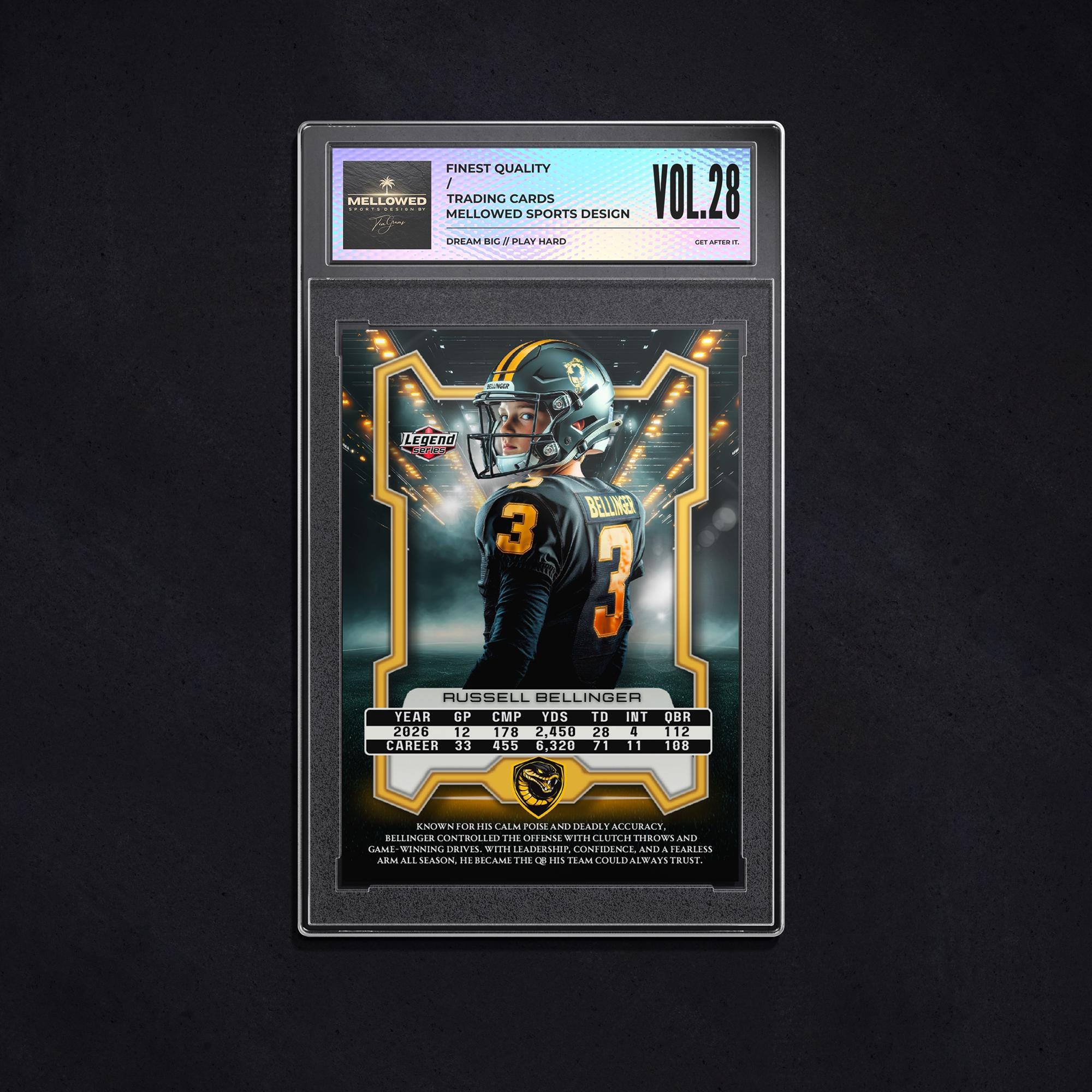 Football Player Card Canva Template Custom Youth Sports Trading Design ...