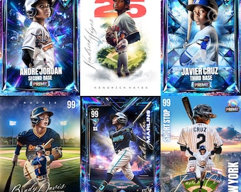 Custom Trading Cards Canva Template Bundle Custom Sport Cards Kids Sport Card Sport Card Template Little League Cards Kids Baseball Card