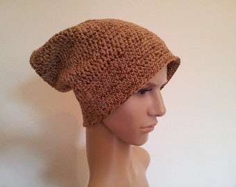 Crocheted Long Beanie Cap