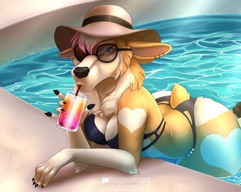 Pool time 5x7 print