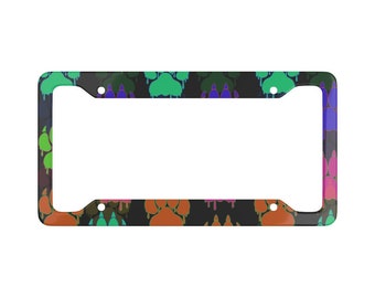 Sticky paws License Plate Frame