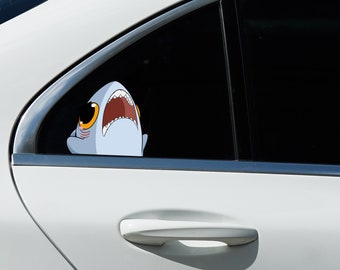 Shark peeker sticker