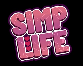 Simp life sticker