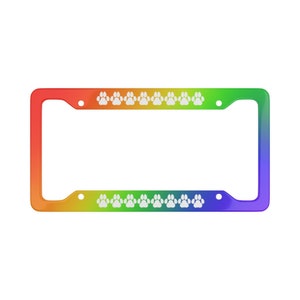 Pride paws License Plate Frame