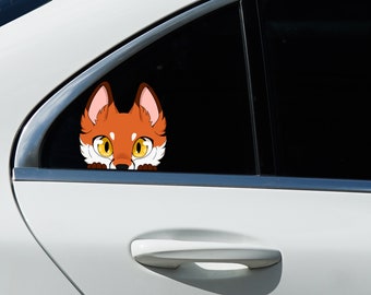 Fox and Kitsune peeker sticker