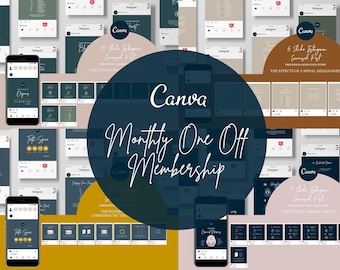 Chiropractic Canva Template For Instagram Post // Monthly One Off Subscription (Discounted) // Chiropractic Social Media Resources for insta
