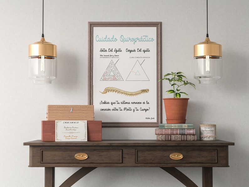 Quiropráctica Healing Print Sistema Nervioso Autónomo Quiropráctica Symptoms Nervous System Chiropractic Subluxation - 