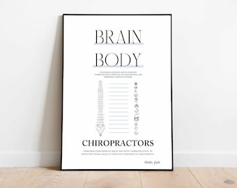 Brain To Body // Spinal Nerve Chart // Chiropractic // Subluxation // Nervous System // Healing // Pain // Anatomy