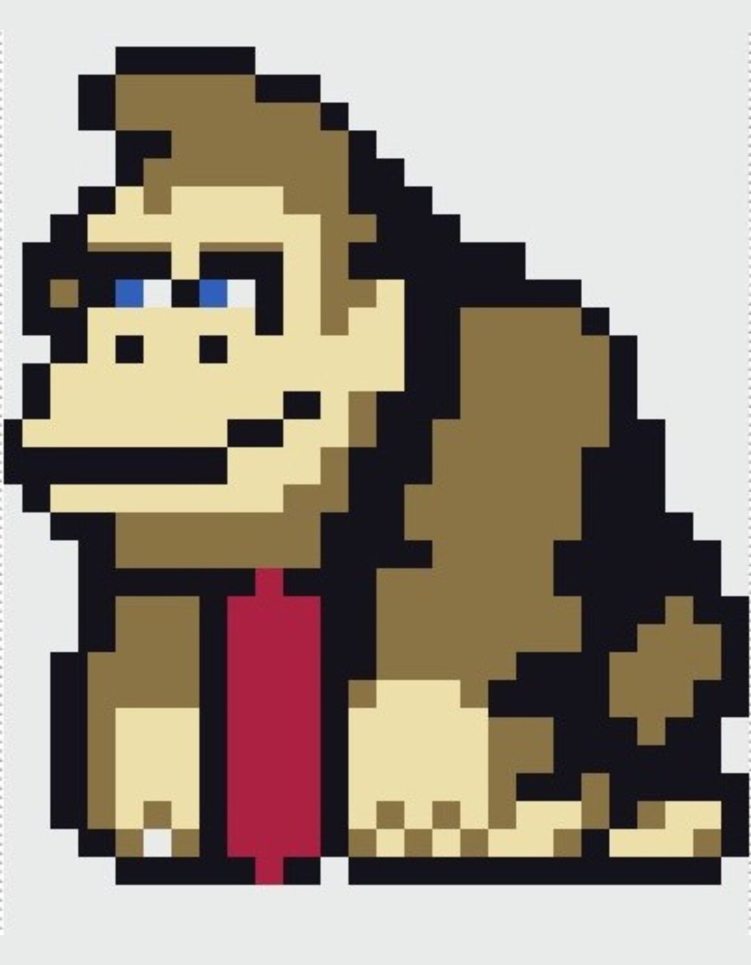 Donkey Kong Crochet Blanket Pattern, DIY Home Décor, Ideal for Gaming