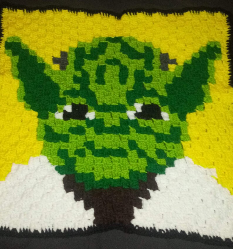 DIY Crochet Yoda Blanket Pattern Star Wars Inspired Craft - Etsy