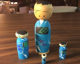 vintage japanese nesting dolls