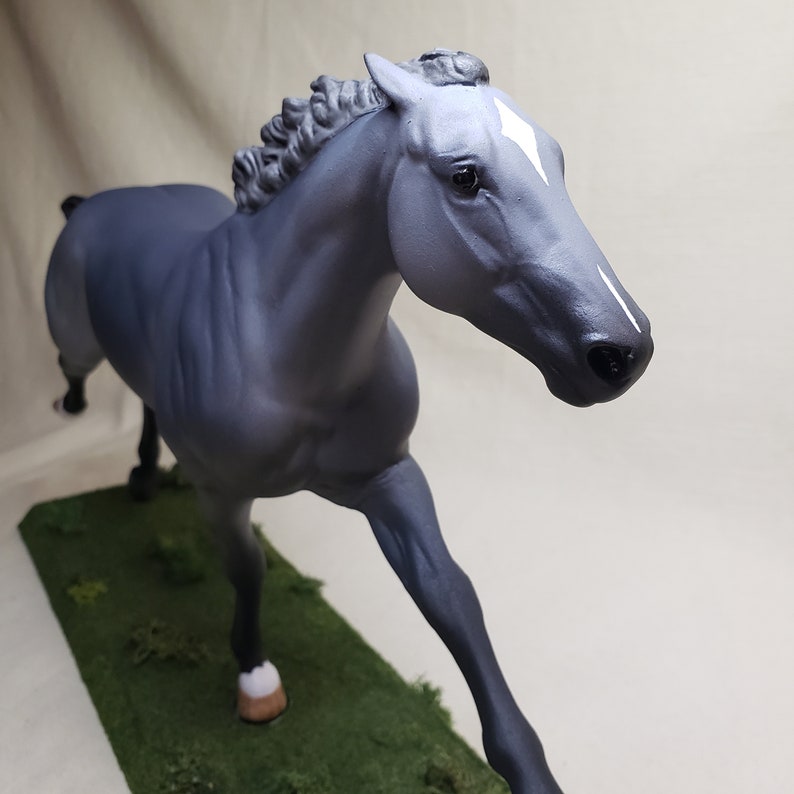 Custom Traditional Breyer Horse Ruffian with Grass Base Etsy