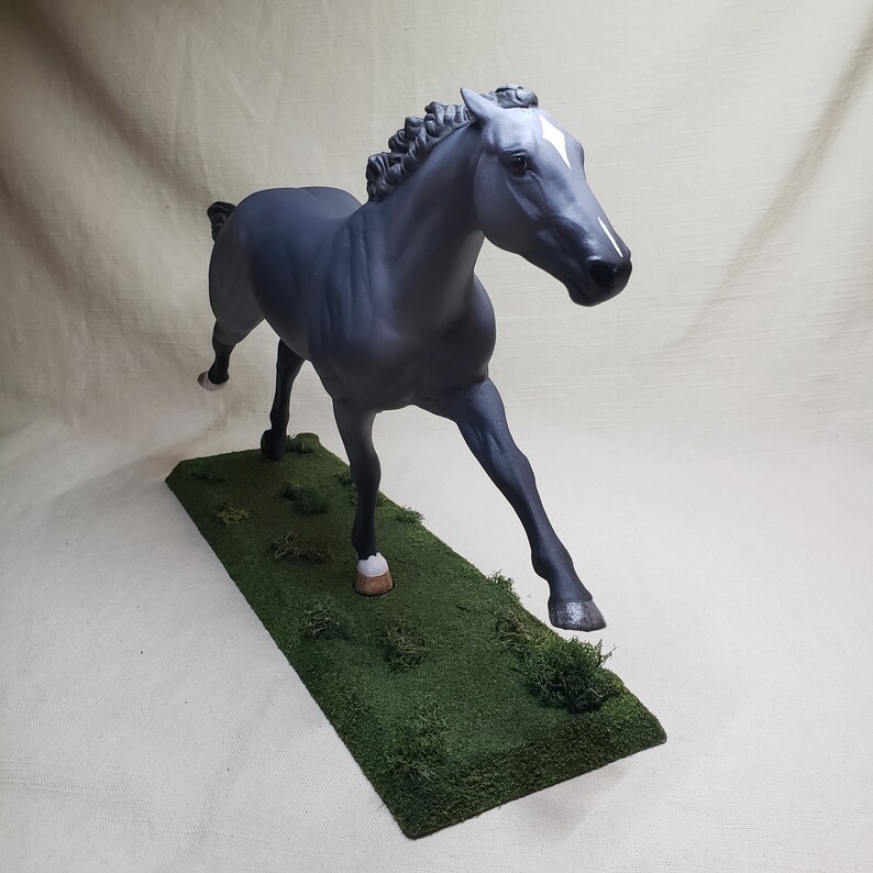 Custom Traditional Breyer Horse Ruffian with Grass Base Etsy