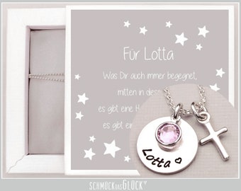 Taufkette Mit Kreuz Und Engel MEIN SEGEN 925 Silber Taufschmuck Gravur