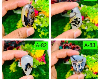 Natural Montana Agate gemstone Cabochon  Montana Agate Jewelry, Brown Montana Agate Gemstones  Loose Cabochon Jewelry Pendant Making Stone