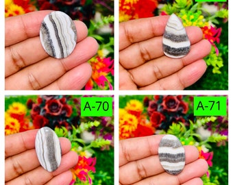 Cabujón de calcita de cebra, piedra preciosa suelta para hacer joyas, cabujón de calcita de cebra natural para joyería de piedras preciosas hechas a mano, colgante que hace piedra
