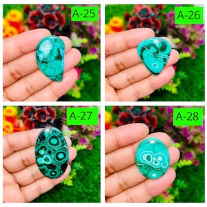 Natural Malaquita Piedra Preciosa Cabujón AAA Calidad Verde Mixto Surtido Lote Multi Joyería Haciendo Piedra Piedra Preciosa Suelta Colgante Haciendo Piedra