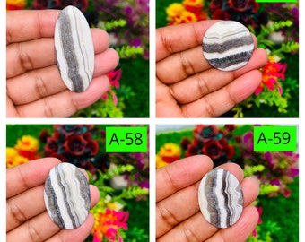 Cabujón de calcita de cebra, piedra preciosa suelta para hacer joyas, cabujón de calcita de cebra natural para joyería de piedras preciosas hechas a mano, colgante que hace piedra