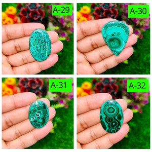 Natural Malaquita Piedra Preciosa Cabujón AAA Calidad Verde Mixto Surtido Lote Multi Joyería Haciendo Piedra Piedra Preciosa Suelta Colgante Haciendo Piedra