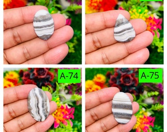 Cabujón de calcita de cebra, piedra preciosa suelta para hacer joyas, cabujón de calcita de cebra natural para joyería de piedras preciosas hechas a mano, colgante que hace piedra