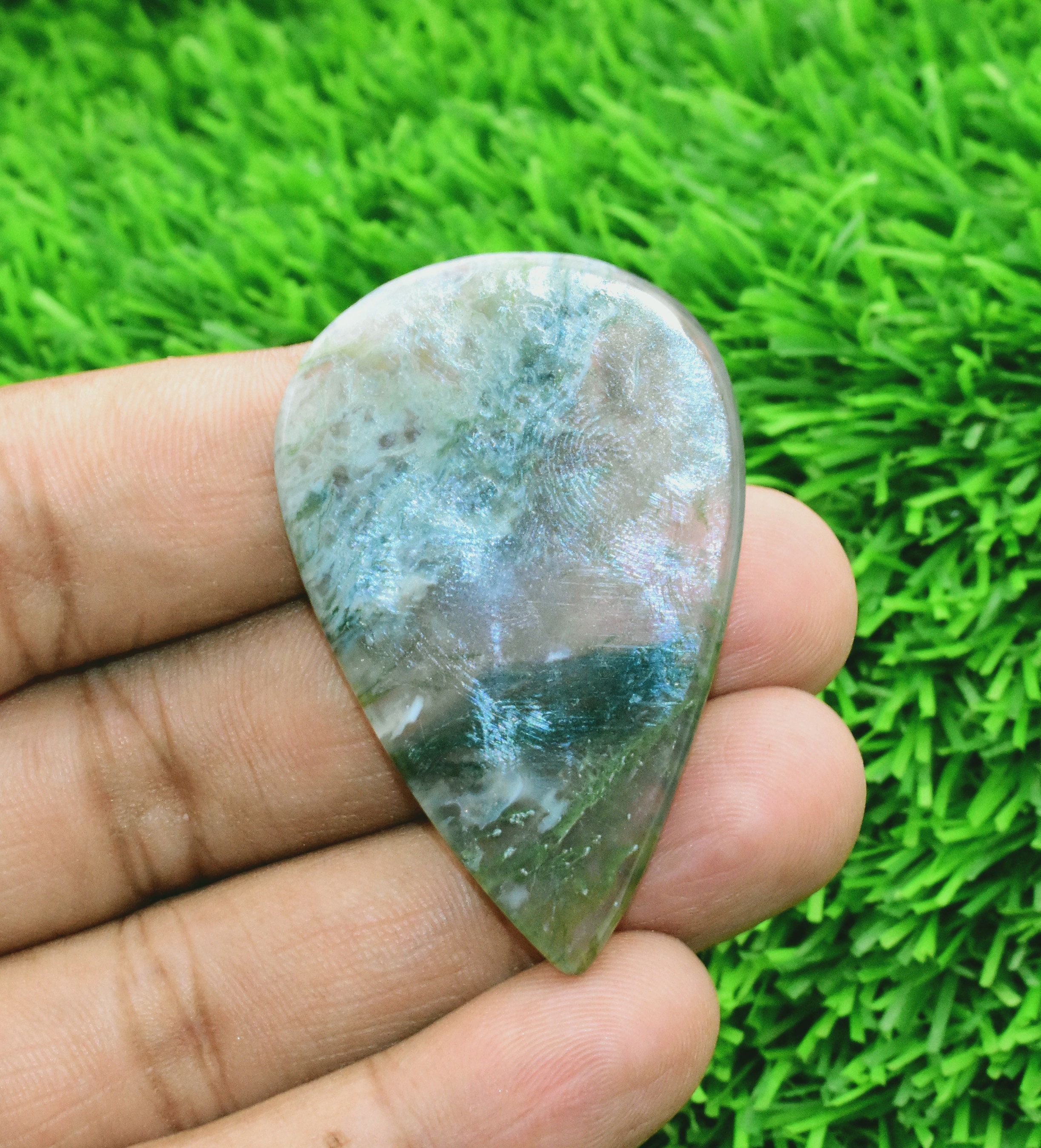 62.5 Cts Natural Moss Agate Gemstone Moss Agate Cabochon Mix | Etsy