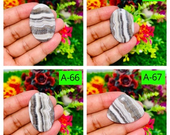 Cabujón de calcita de cebra, piedra preciosa suelta para hacer joyas, cabujón de calcita de cebra natural para joyería de piedras preciosas hechas a mano, colgante que hace piedra
