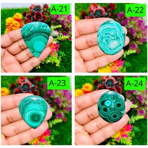 Natural Malaquita Piedra Preciosa Cabujón AAA Calidad Verde Mixto Surtido Lote Multi Joyería Haciendo Piedra Piedra Preciosa Suelta Colgante Haciendo Piedra