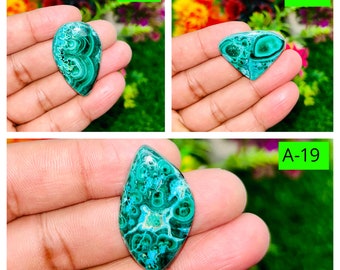 Natural Chrysocolla Malachite Gemstone Cabochon AAA Quality Green Mixed Assorted lot  Multi Jewelry Making Stone Loose Gemstone Making Stone