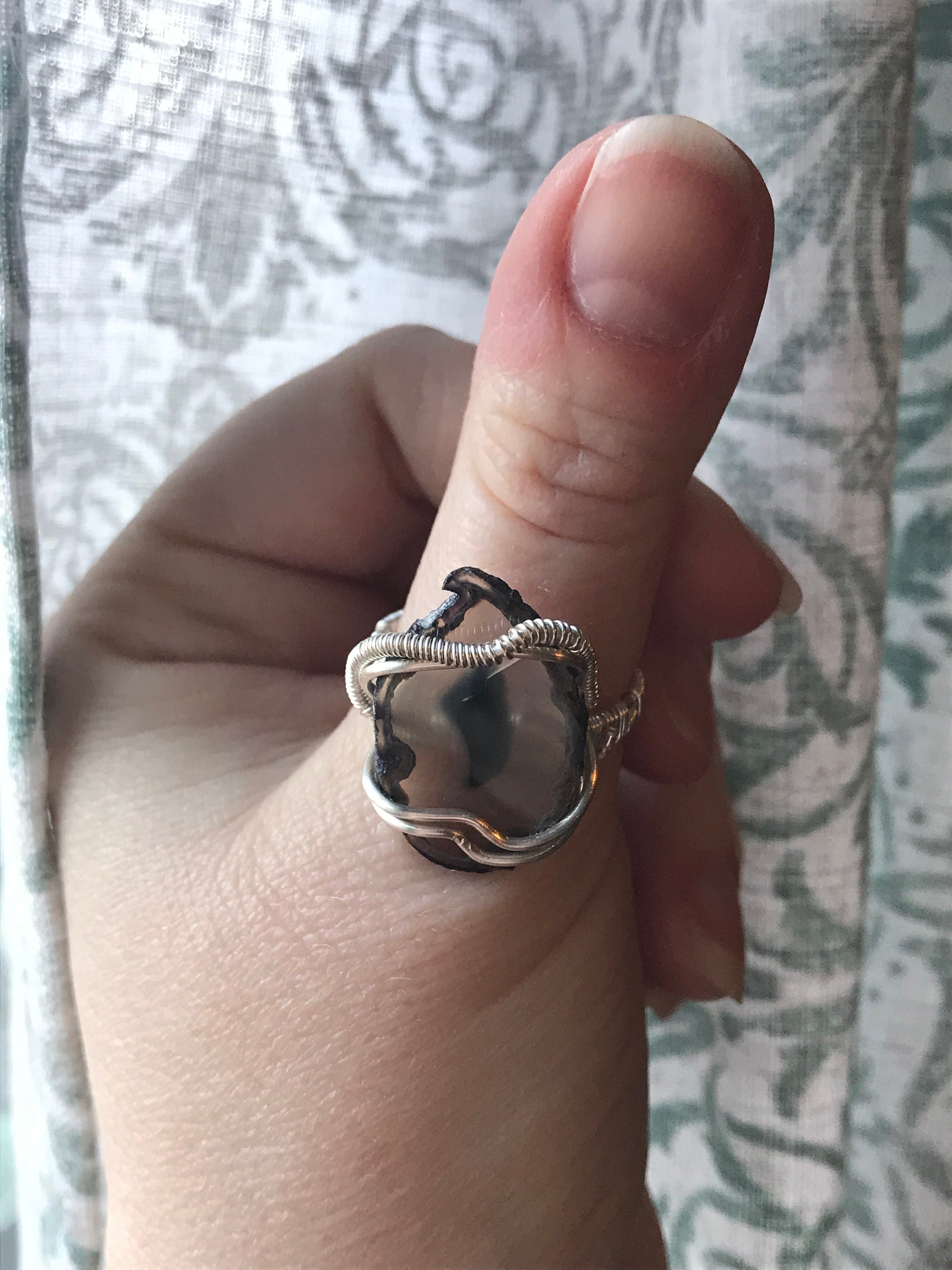 Agate slice best sale ring